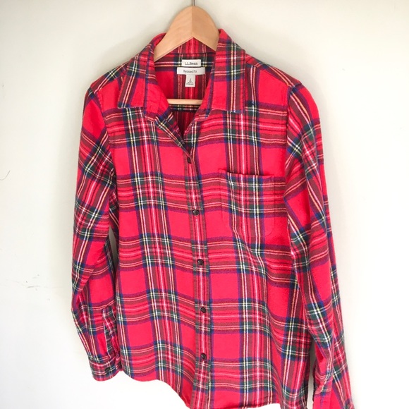 L.L.Bean classic plaid cotton flannel - Picture 3 of 14